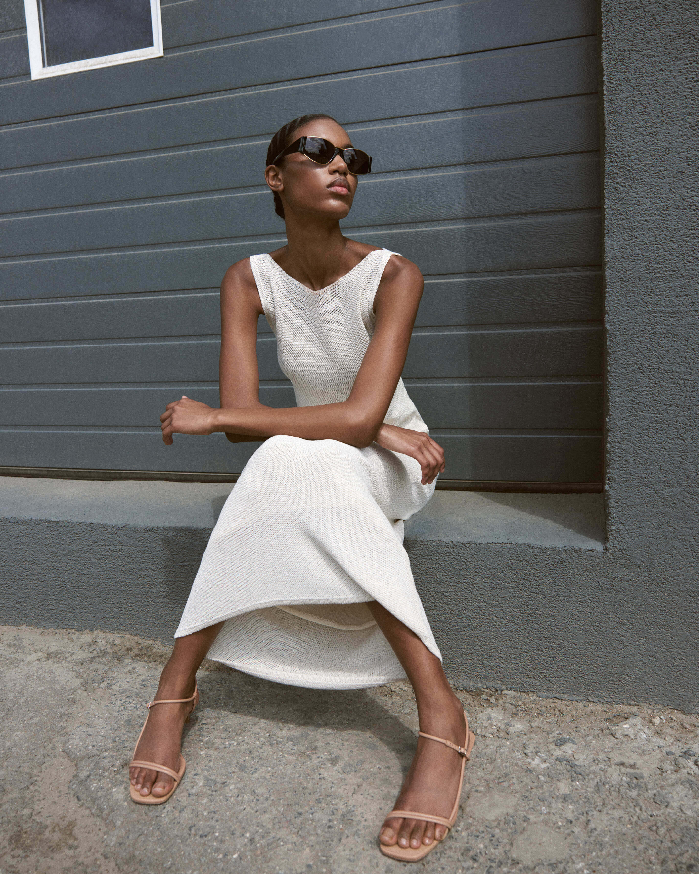 MANOLO dress, champagne