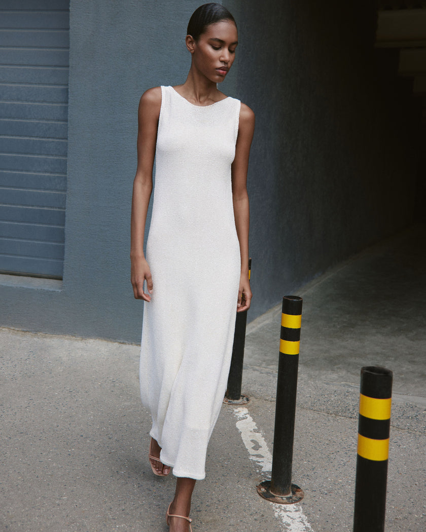 MANOLO dress, champagne