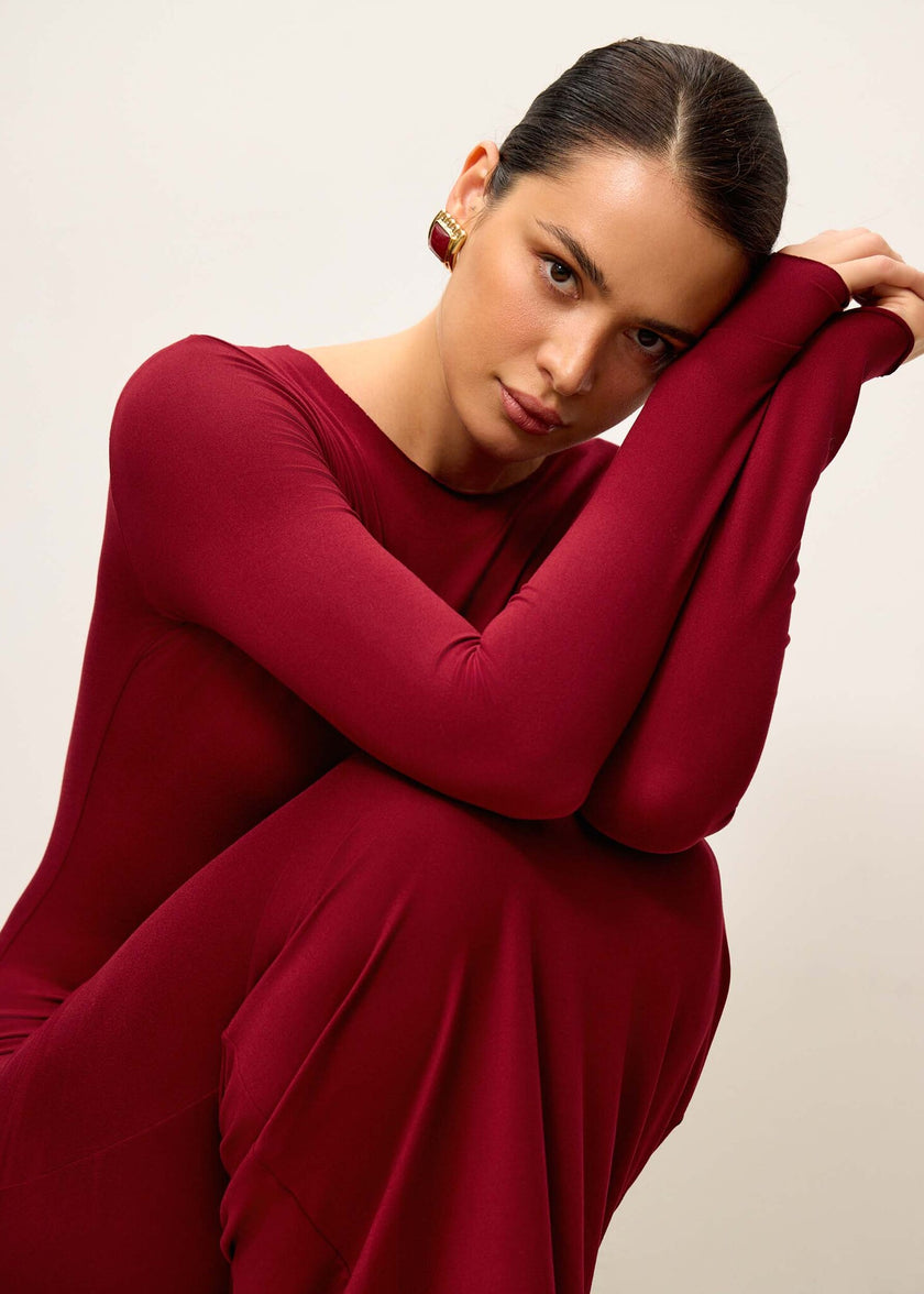 GIA dress, sangria