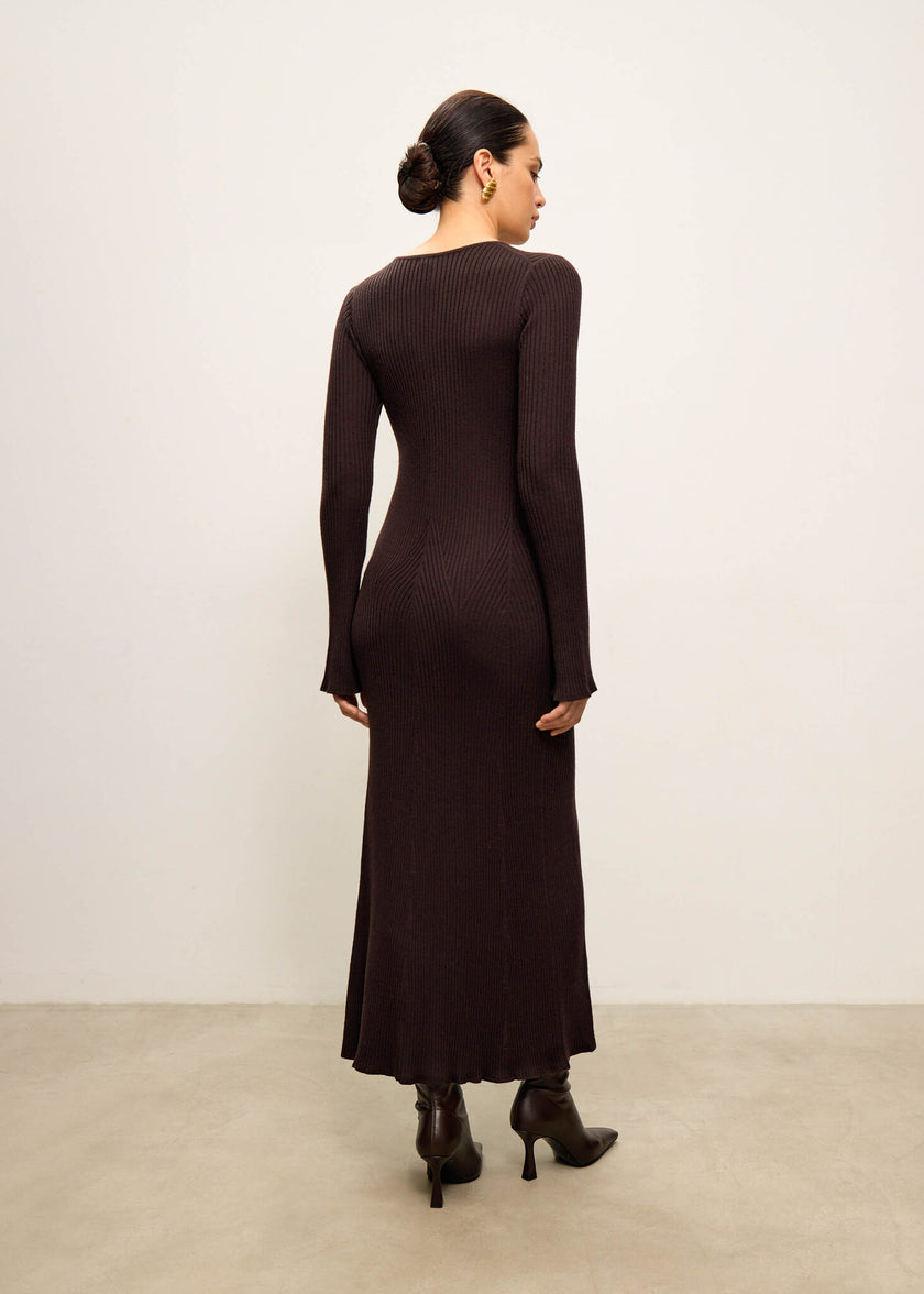 FLEXY dress, dark chocolate