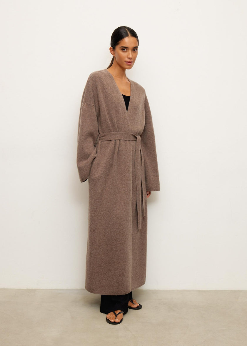 AMARA knitted coat, mocha
