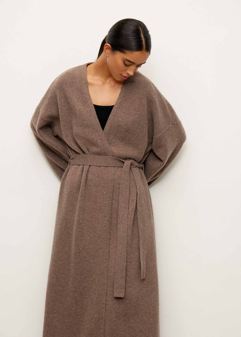 AMARA knitted coat, mocha