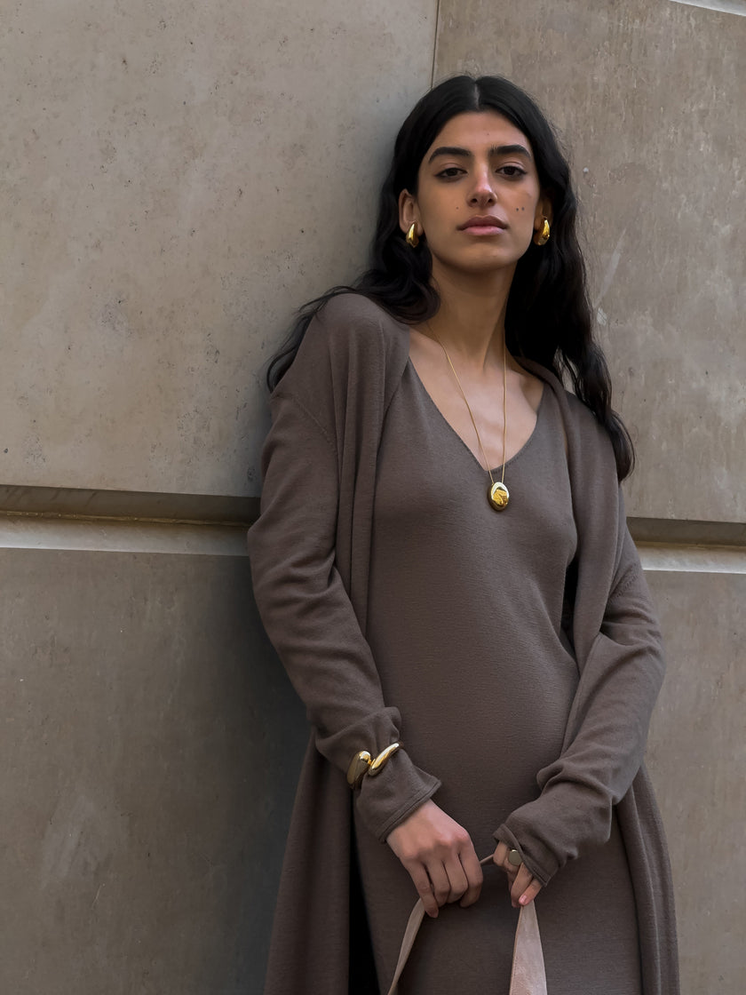 NARINA dress, warm gray