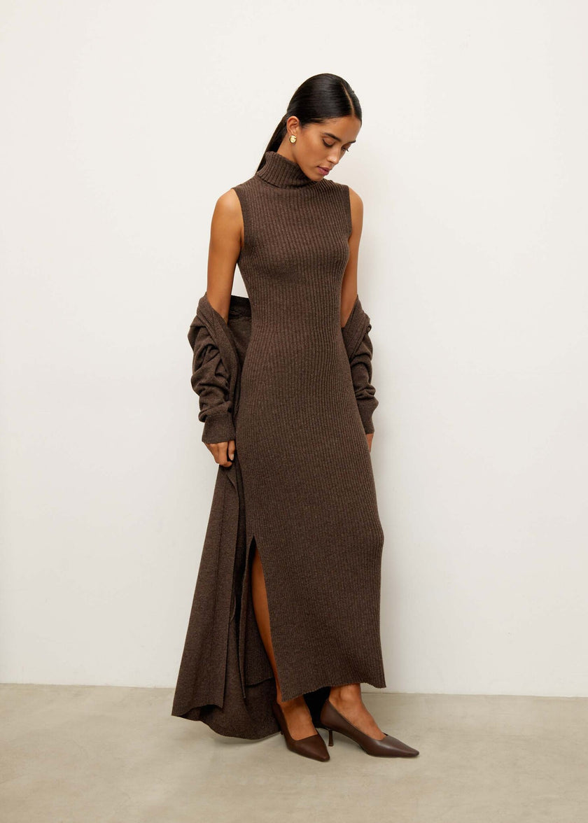 TATUM dress, chocolate