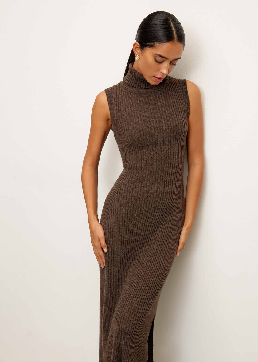 TATUM dress, chocolate