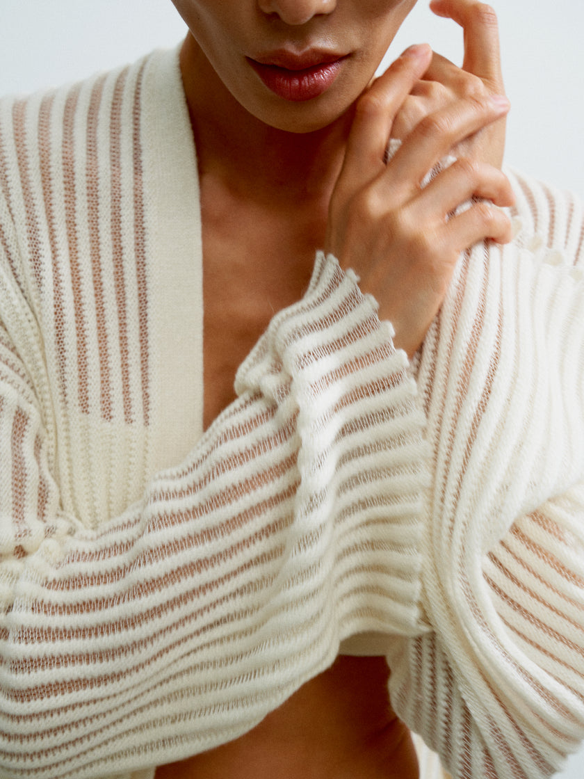 NOOR cardigan , ivory