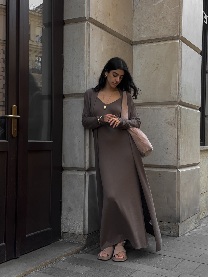 NARINA dress, warm gray