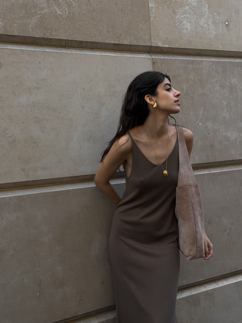 NARINA dress, warm gray