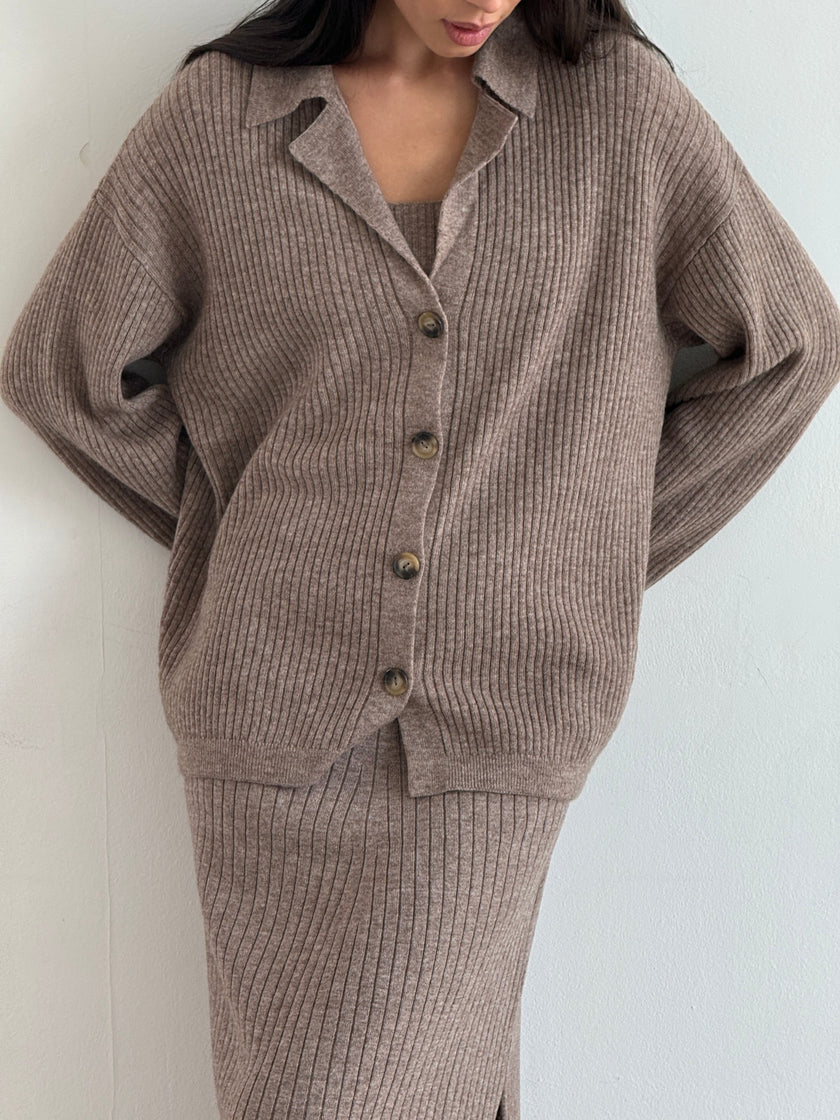 SORAYA cardigan, beige mélange