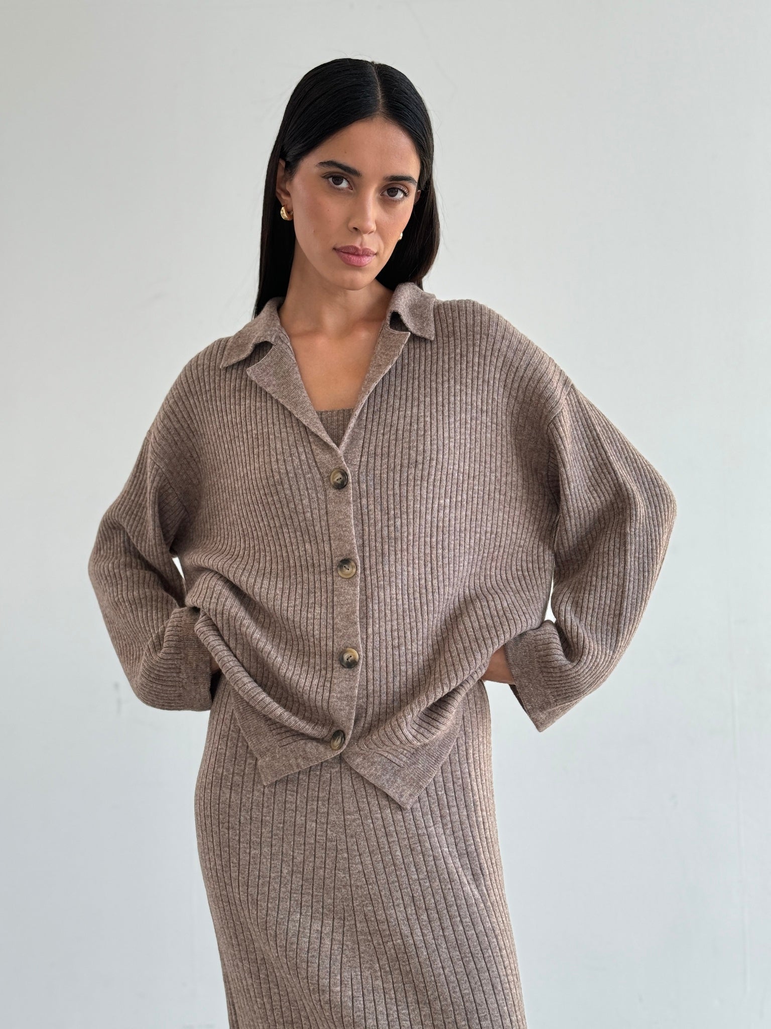 SORAYA cardigan, beige mélange