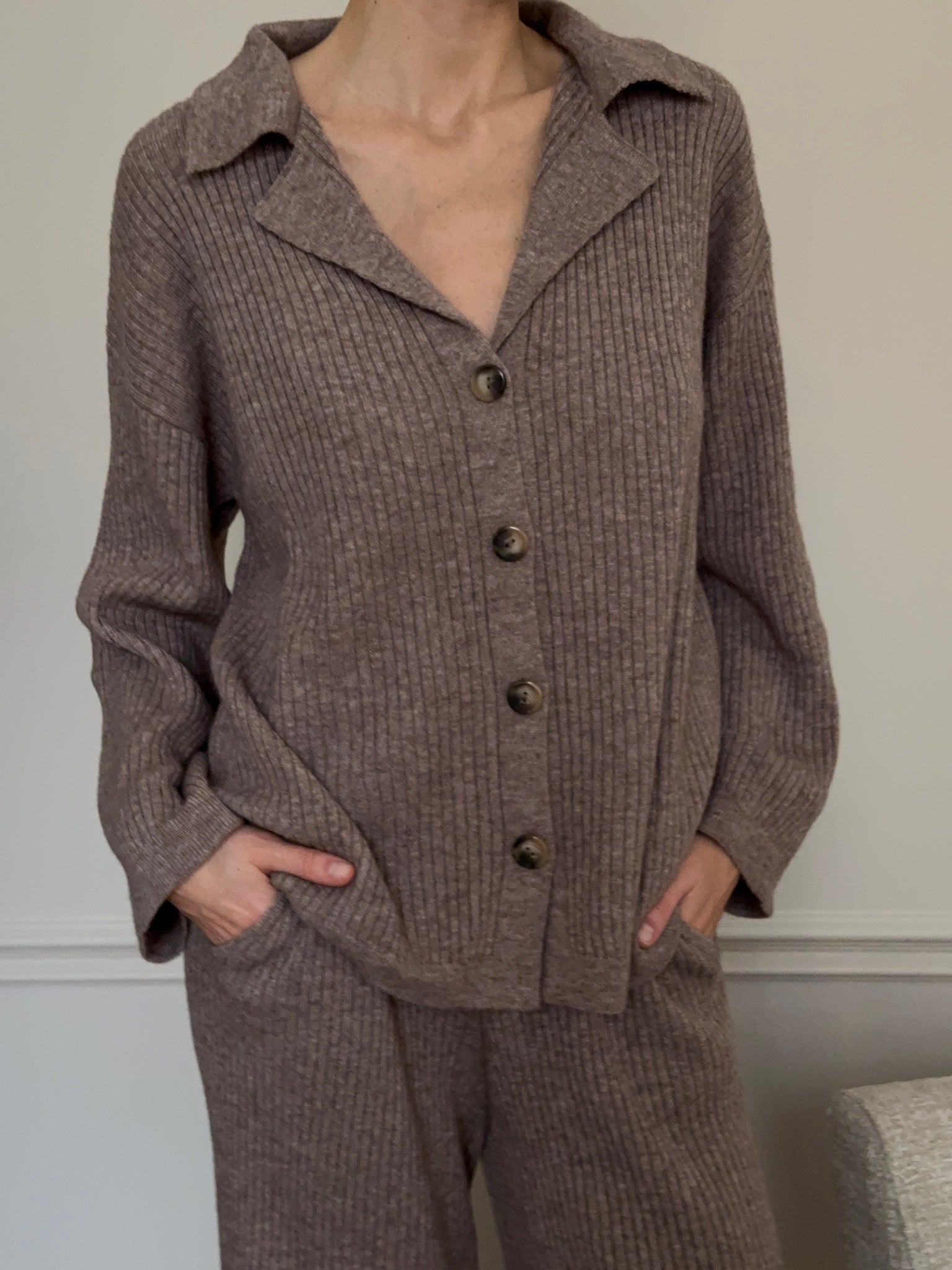SORAYA cardigan, beige mélange