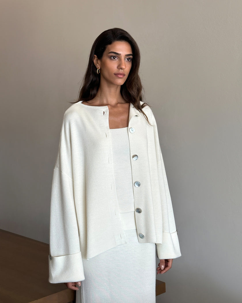 MOLLY cardigan, milk