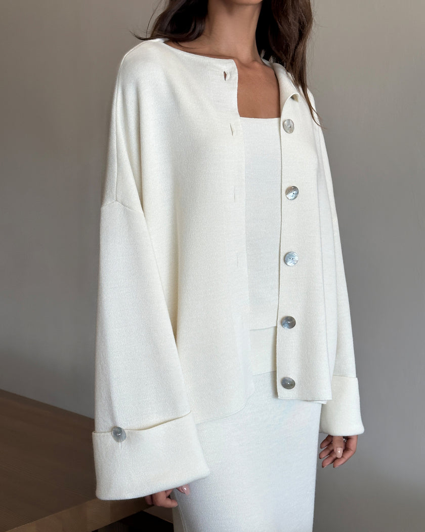 MOLLY cardigan, milk