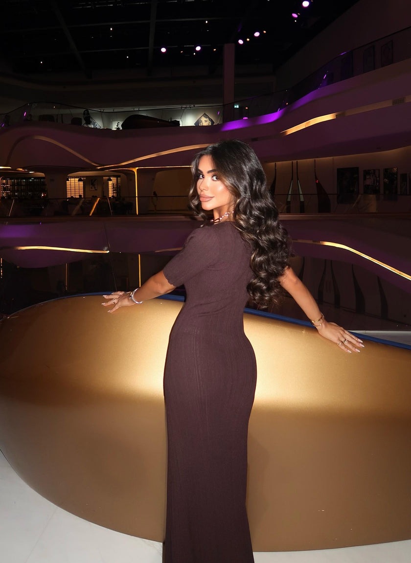 POLLY dress, chocolate