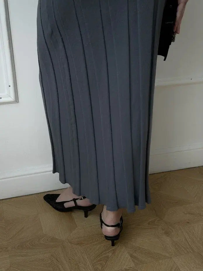 ERIKA dress with long sleeves, graphite