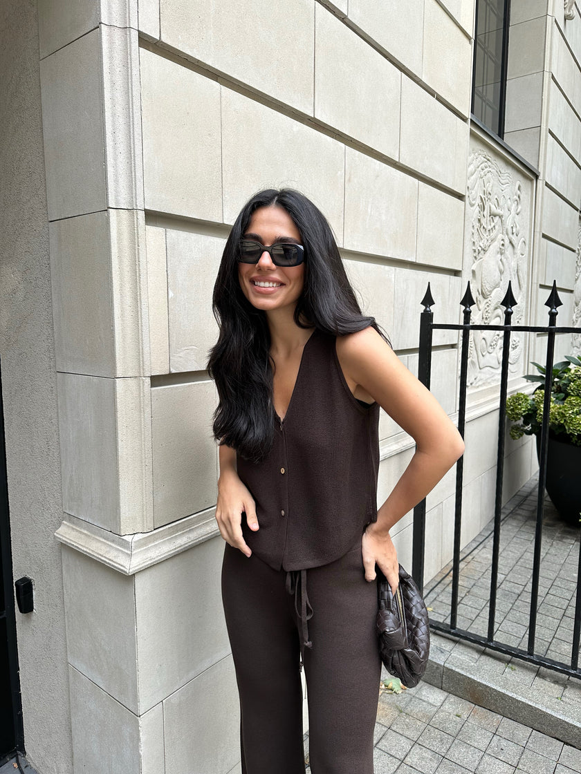 KHAYAL vest, dark chocolate