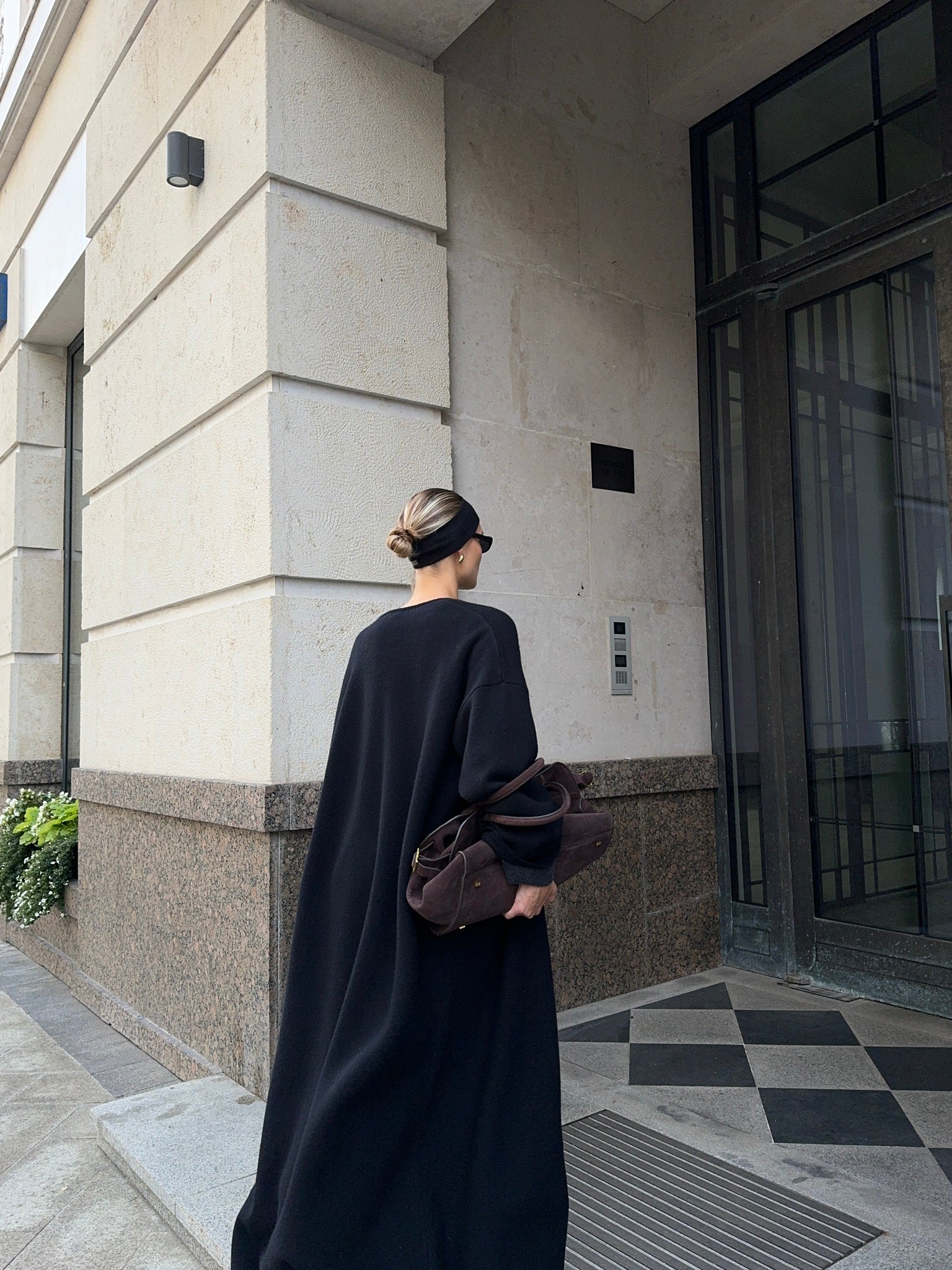 AMARA knitted coat, black