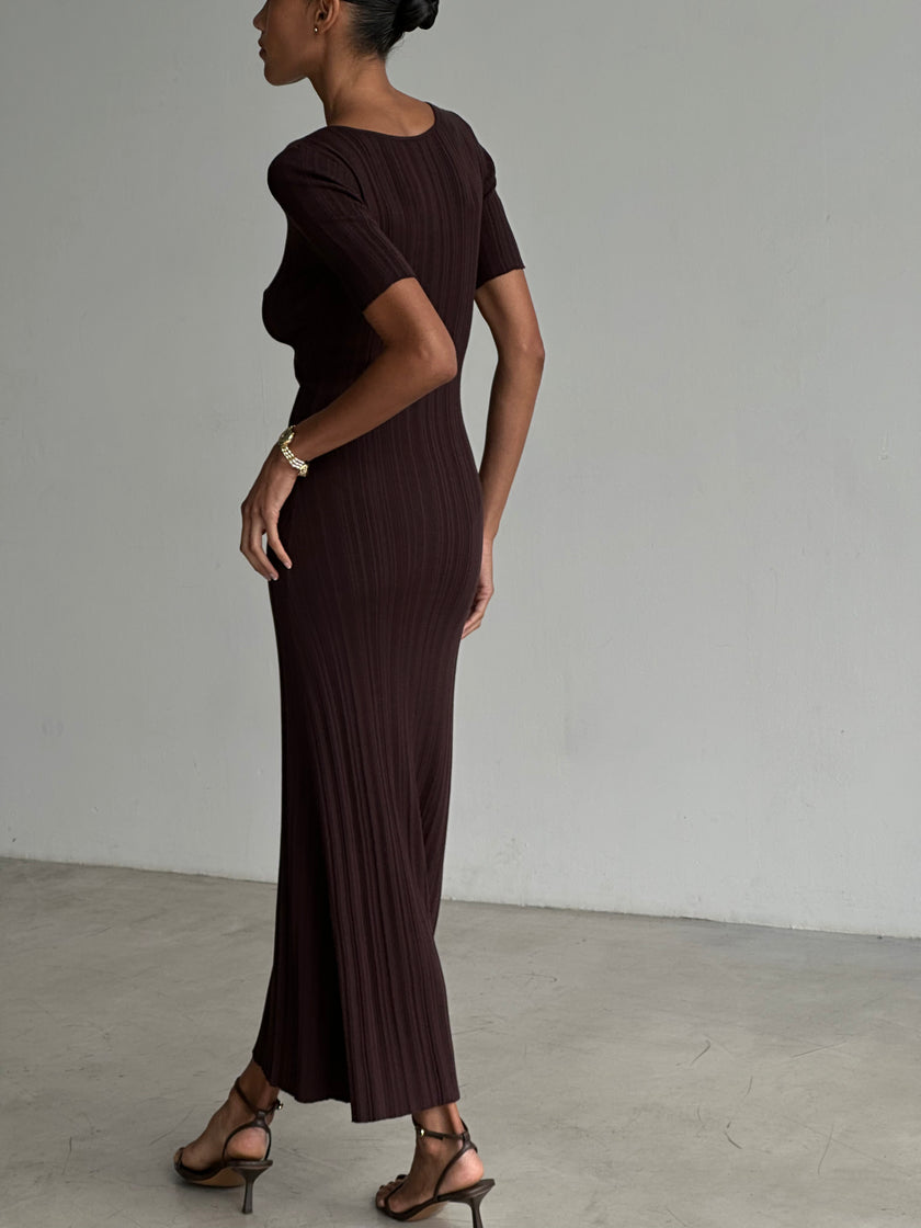 POLLY dress, chocolate