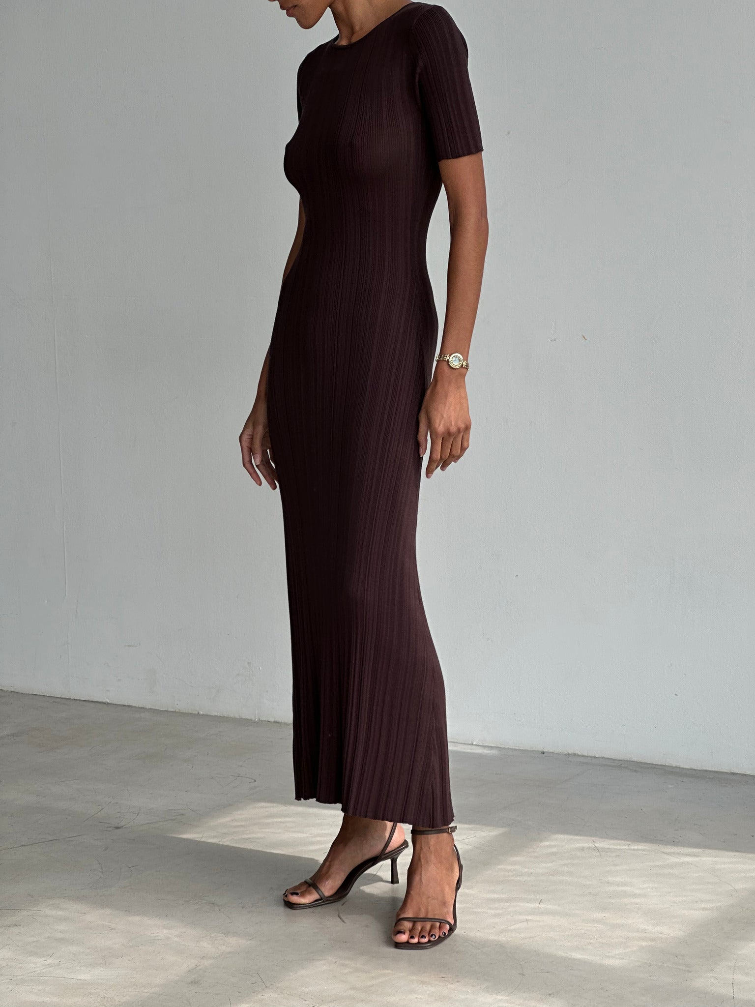 POLLY dress, chocolate