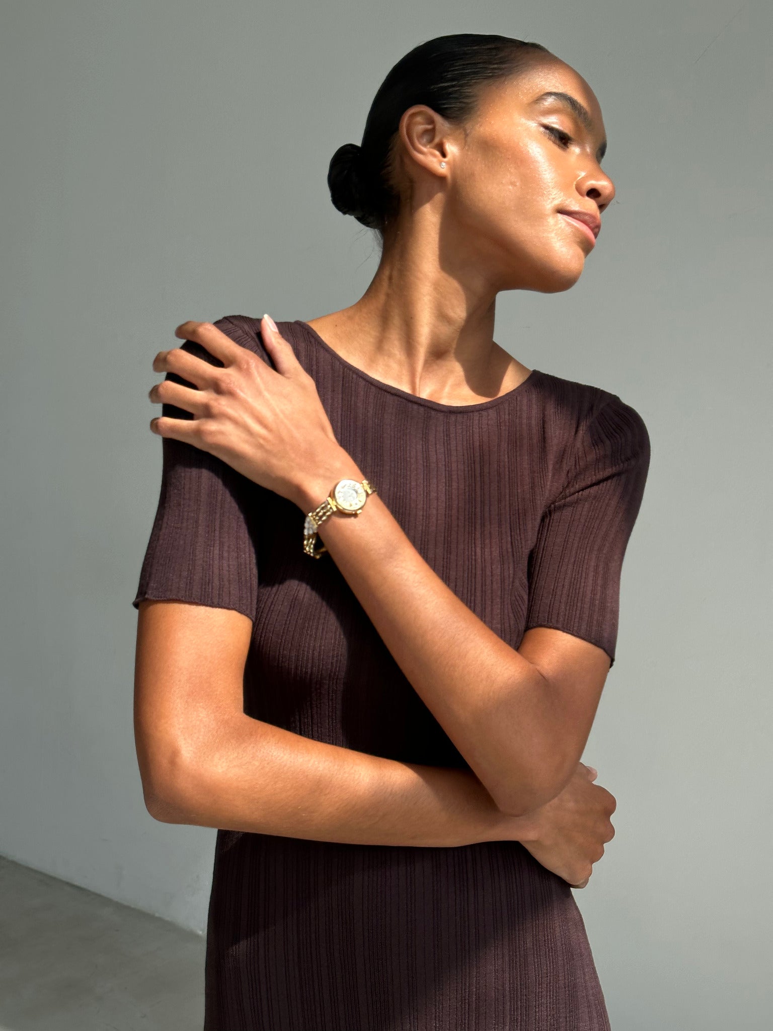 POLLY dress, chocolate