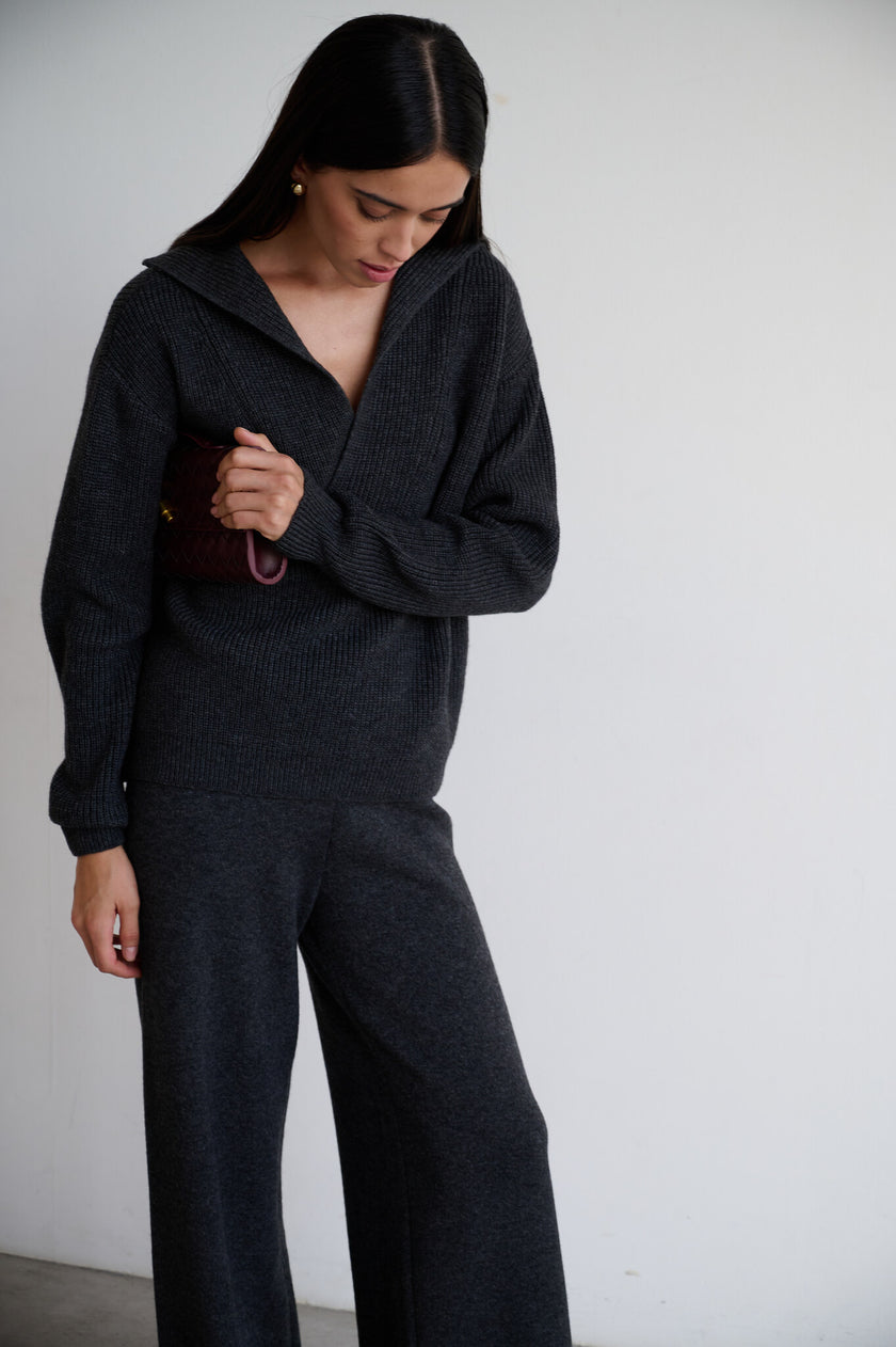 TATUM clusp jumper, anthracite