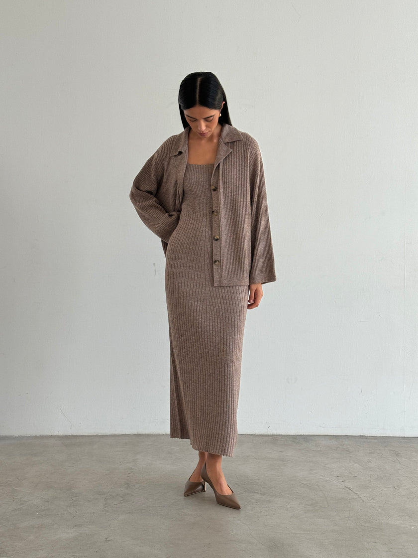 SORAYA cardigan, beige mélange