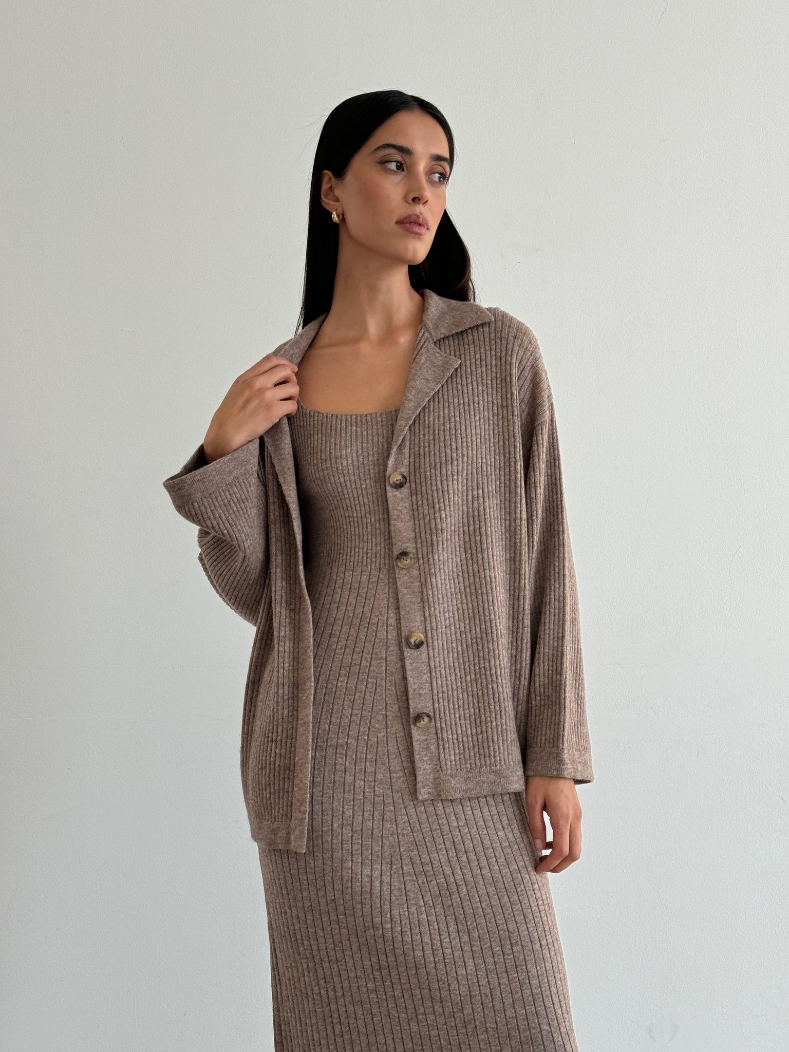 SORAYA cardigan, beige mélange