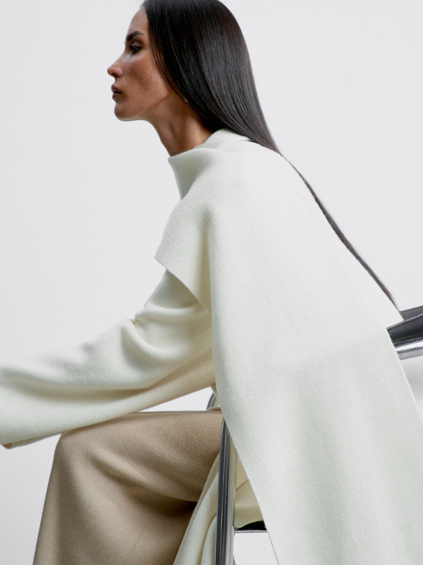 SEVARA cardigan coat, milk