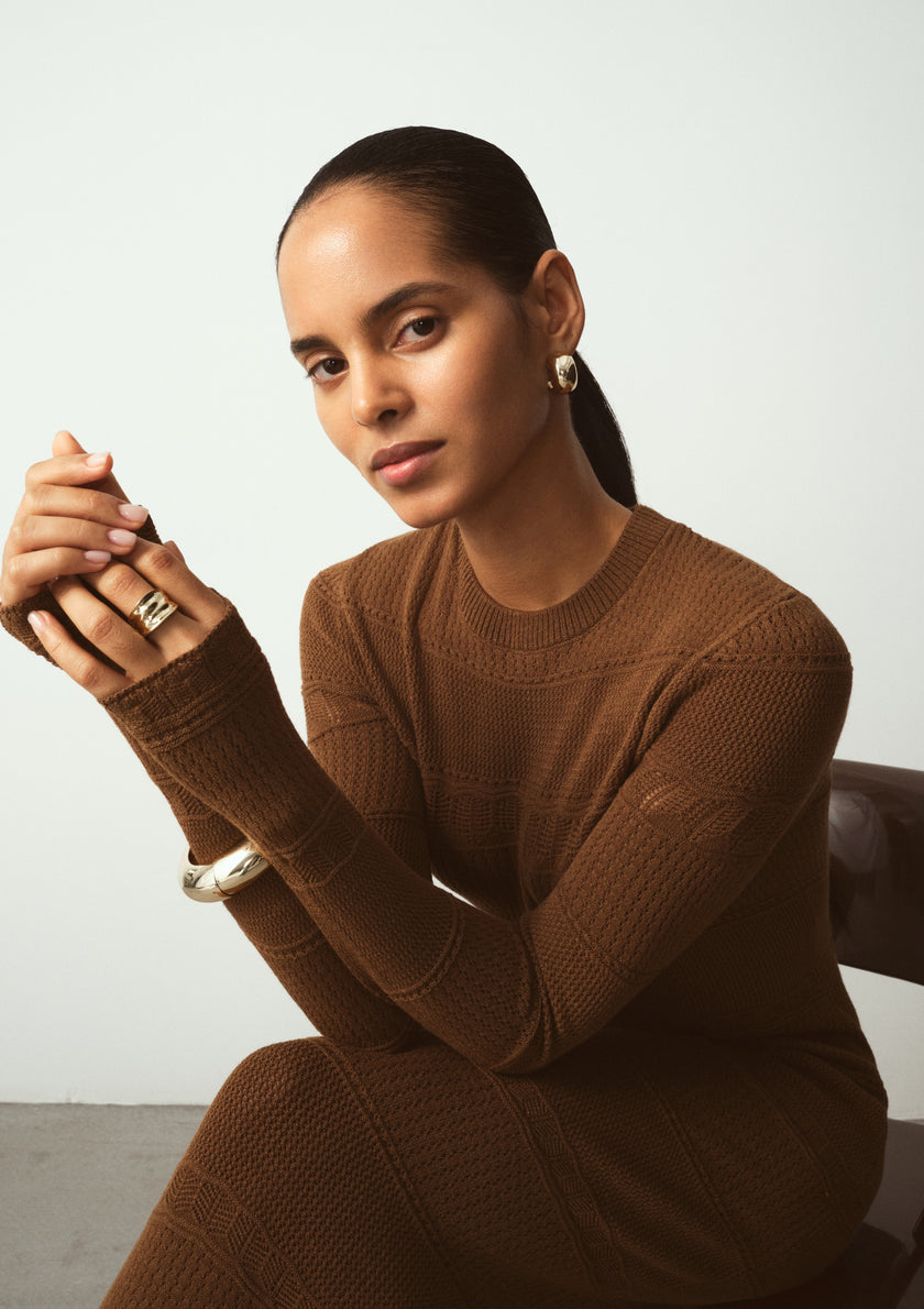 ZELMA dress, hazelnut