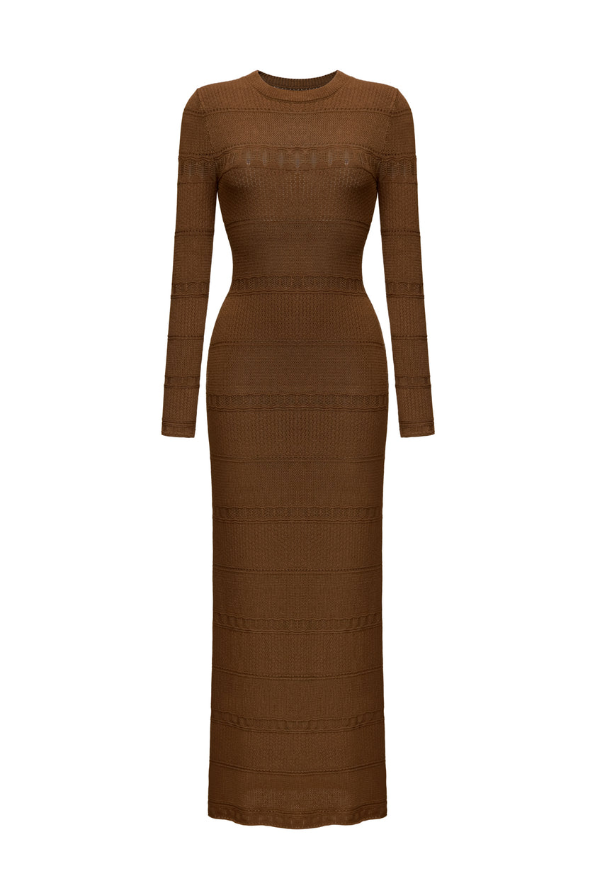 ZELMA dress, hazelnut