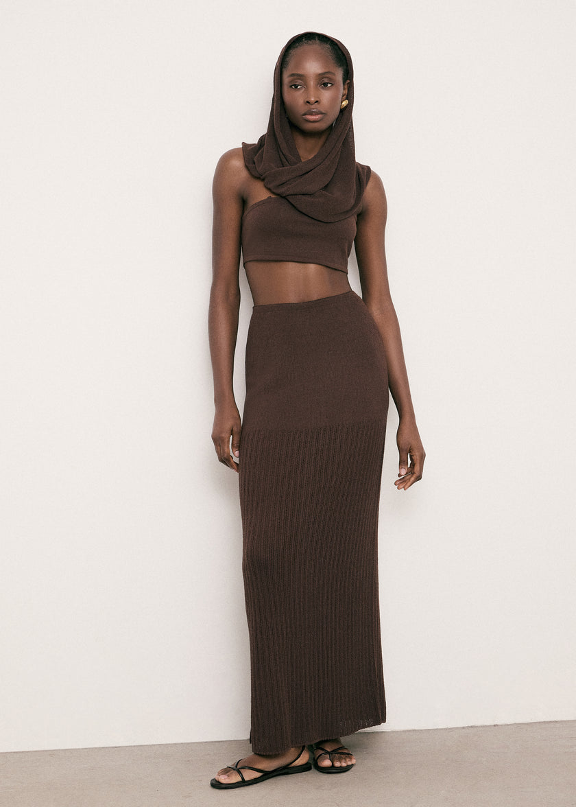SAINT-TROPEZ skirt, chocolate