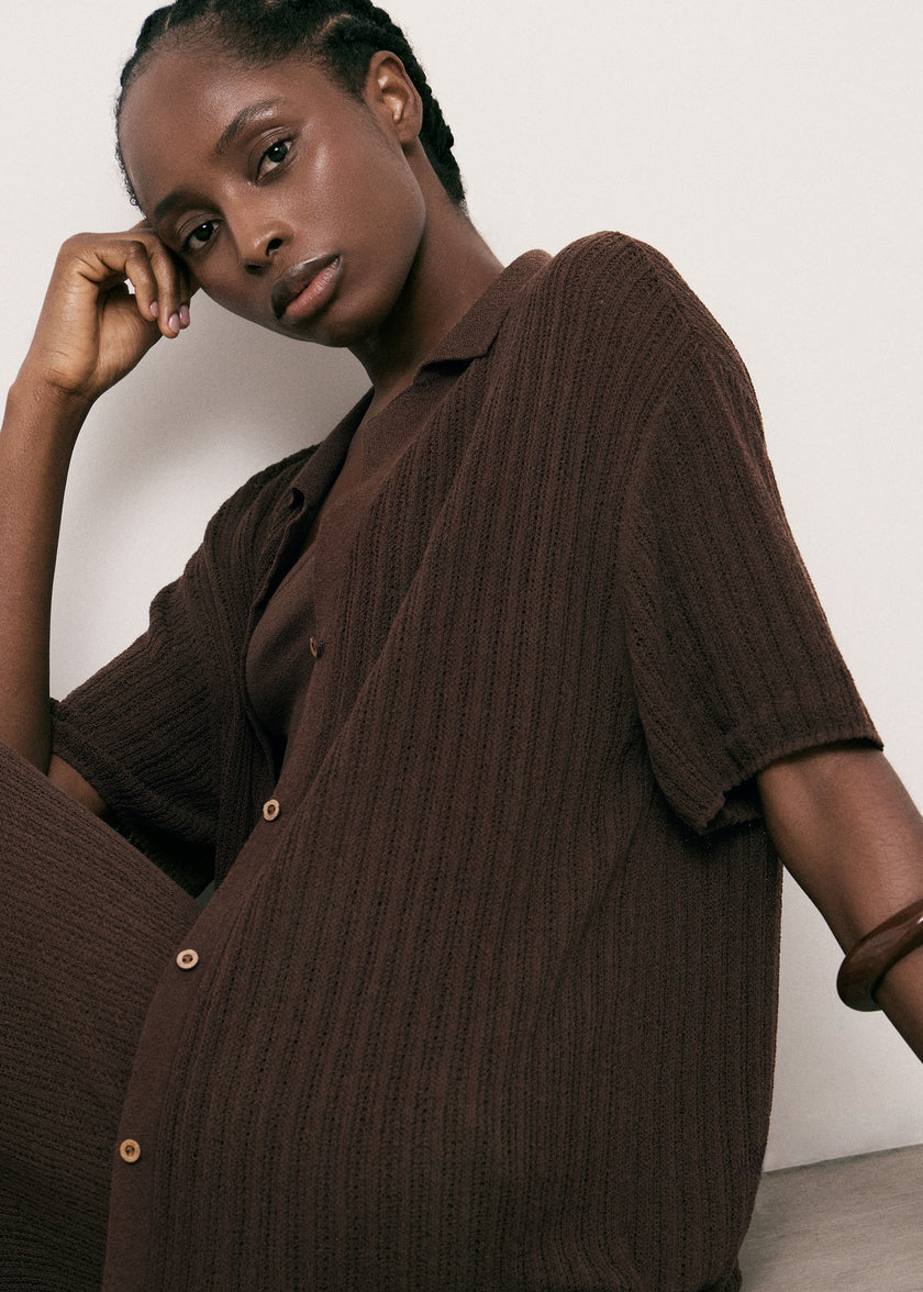 SAINT-TROPEZ shirt, chocolate