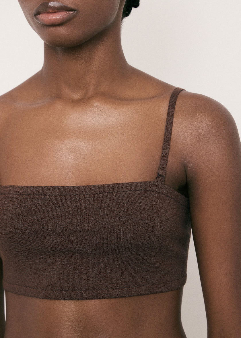 SAINT-TROPEZ bandeau top, chocolate