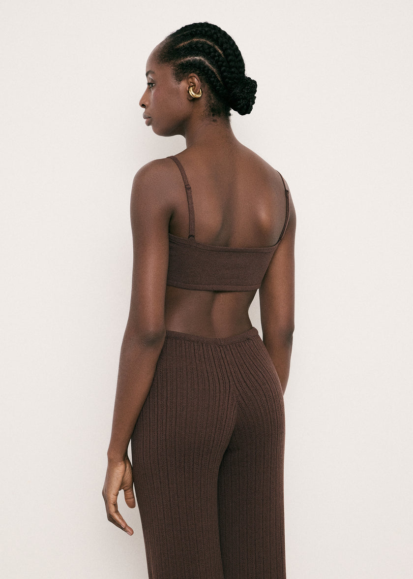 SAINT-TROPEZ bandeau top, chocolate