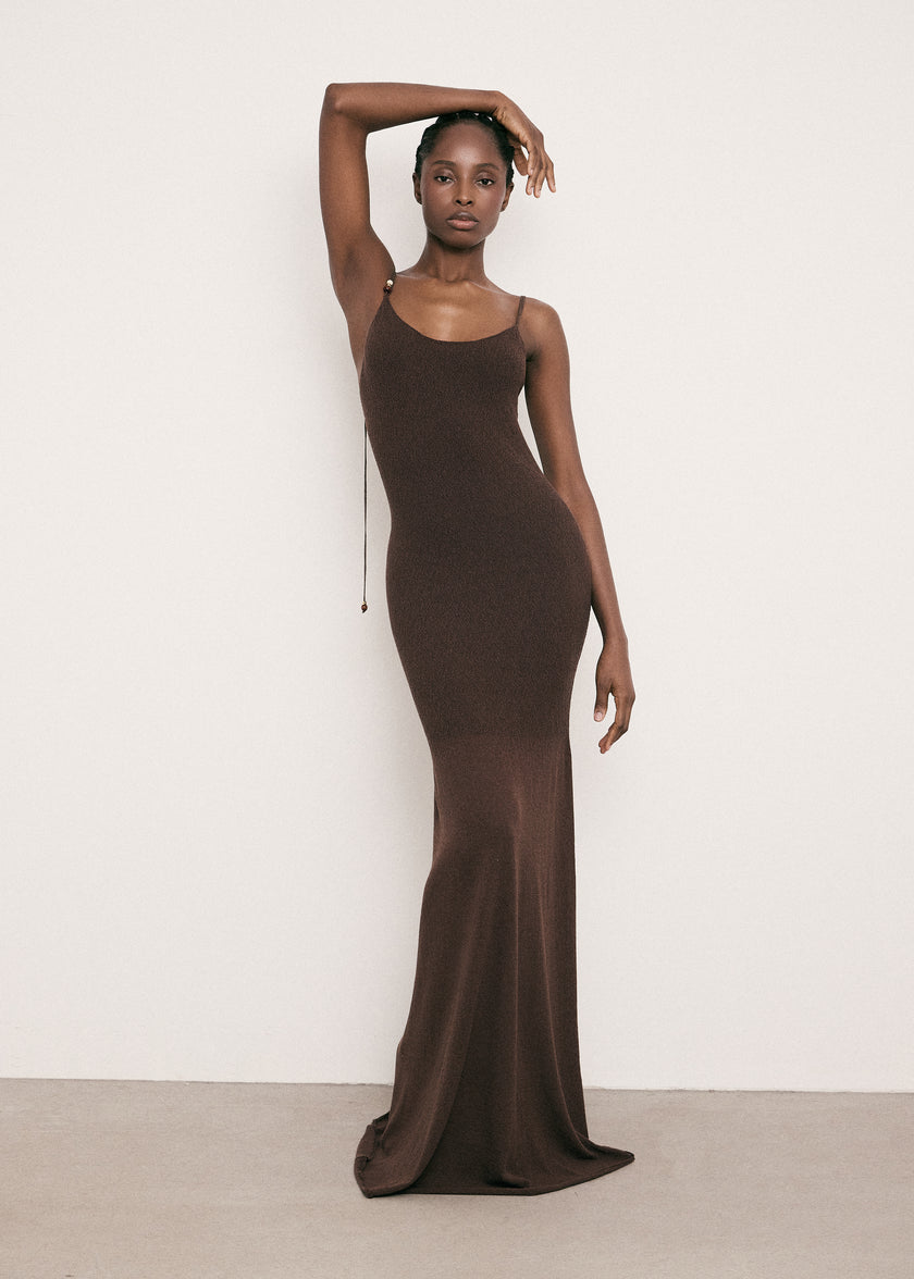 SAINT-TROPEZ dress, chocolate