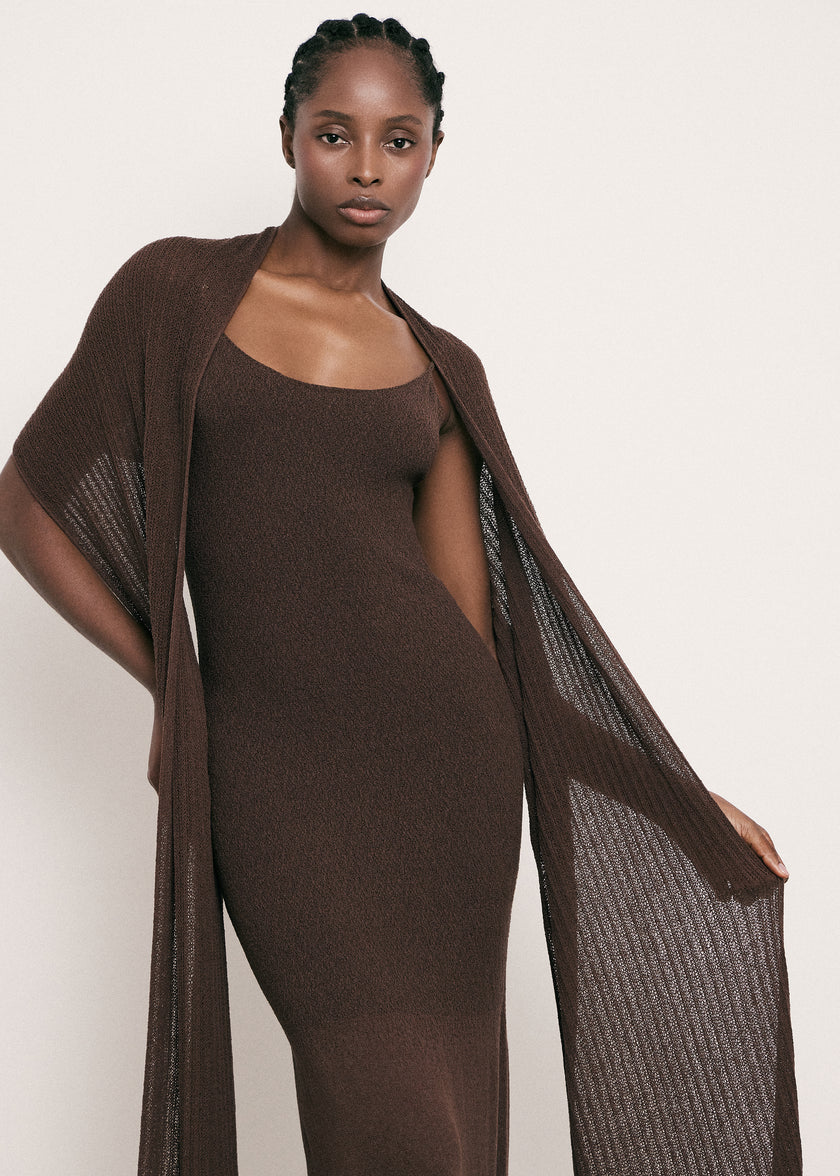 SAINT-TROPEZ dress, chocolate