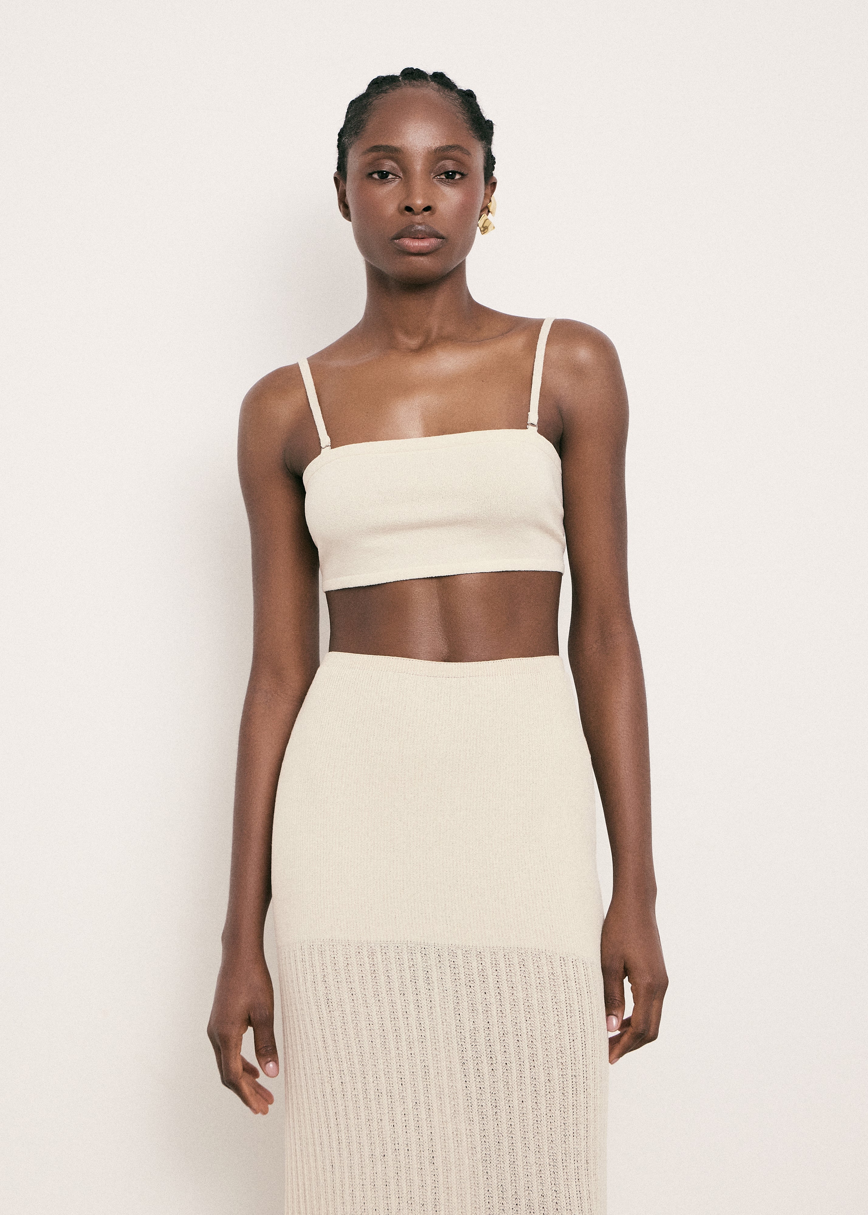 SAINT-TROPEZ bandeau top, beige