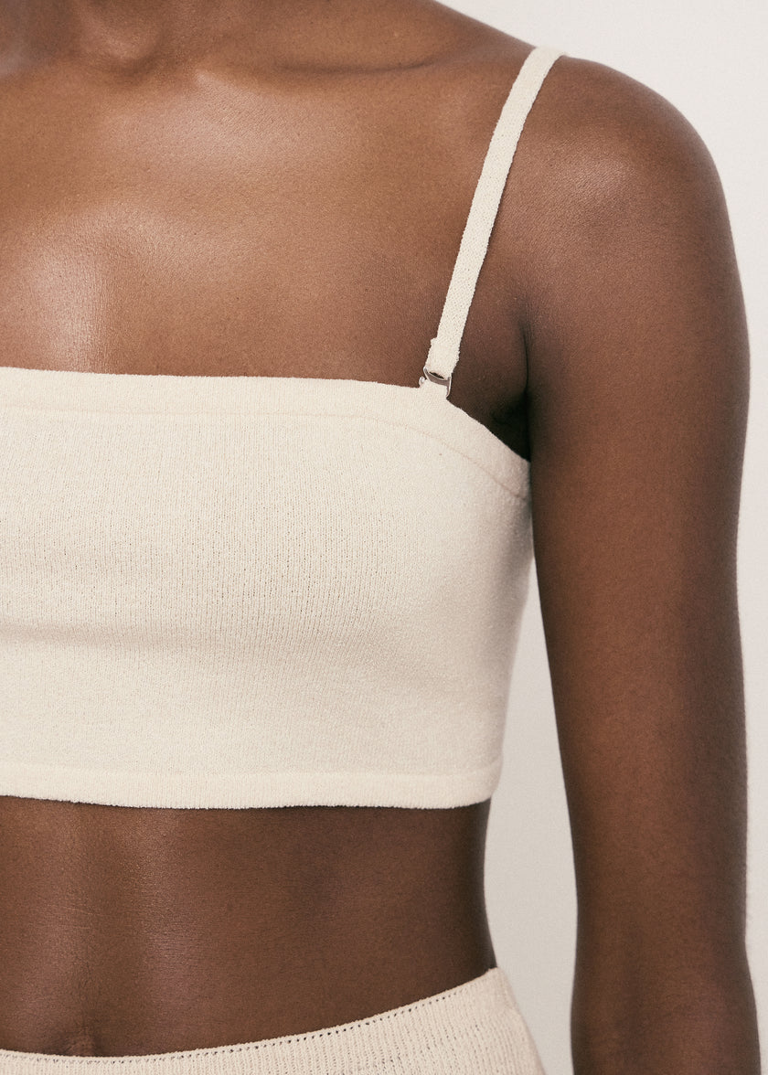 SAINT-TROPEZ bandeau top, beige