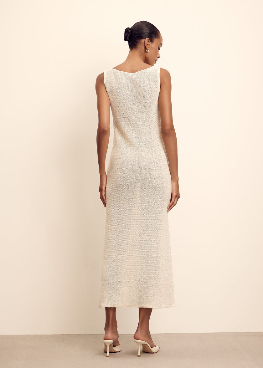 MANOLO dress, champagne