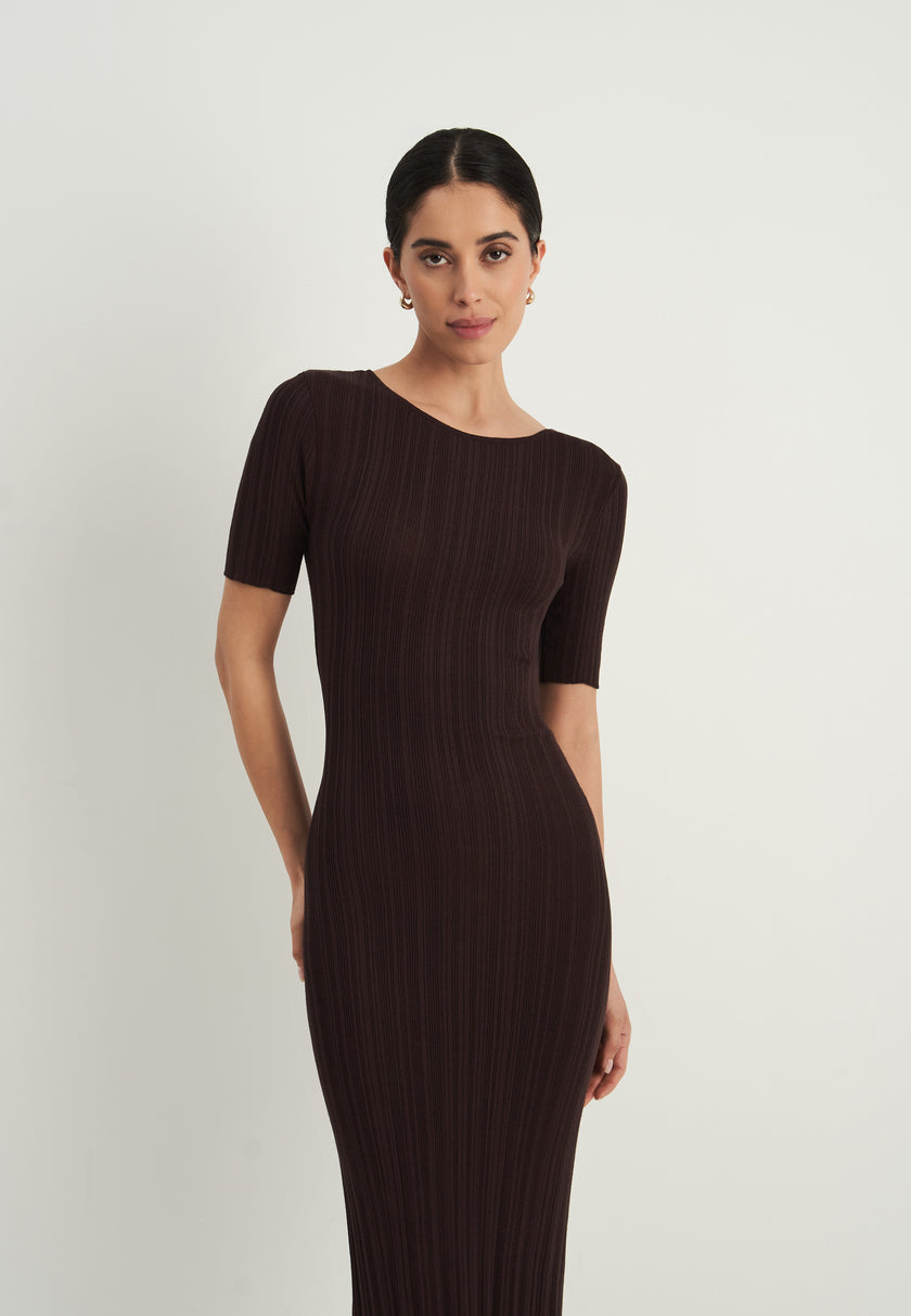 POLLY dress, chocolate