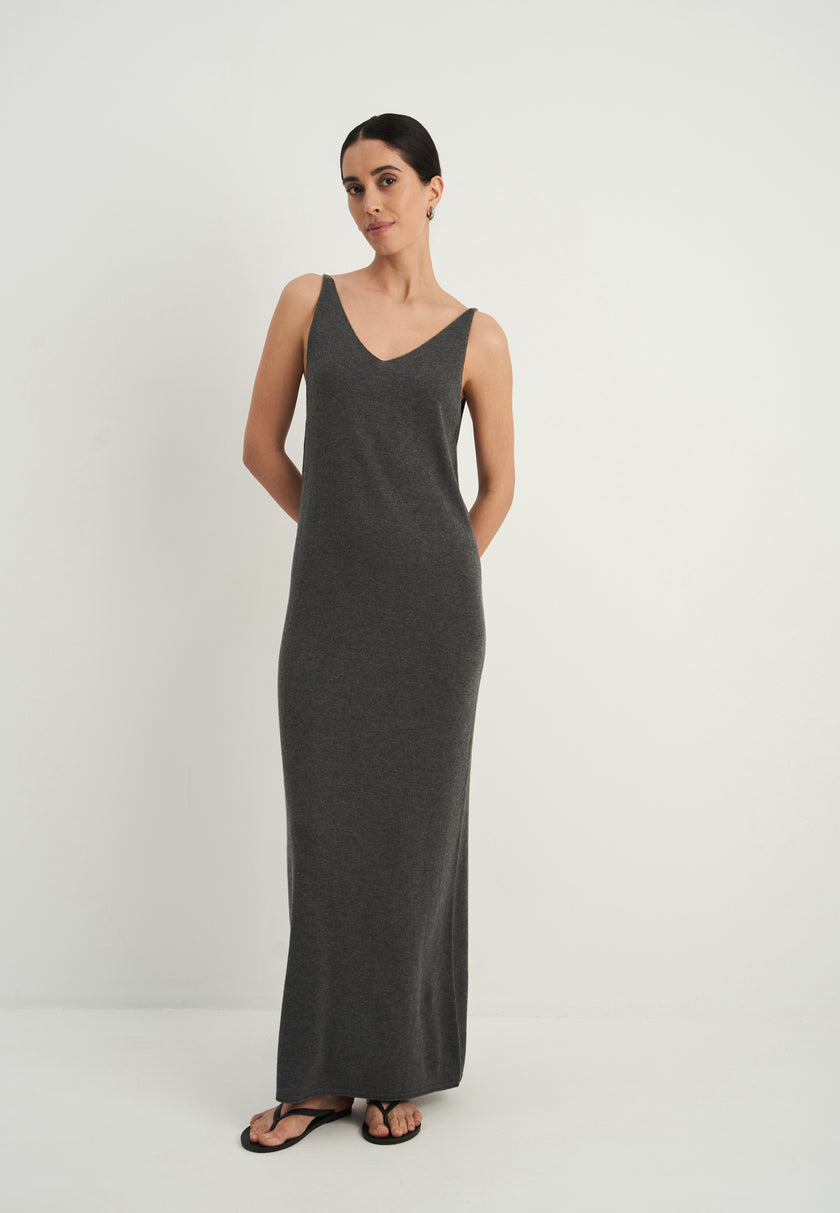 NARINA dress, gray melange