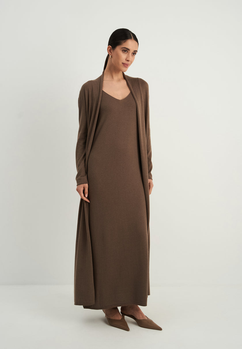 NARINA cardigan, warm gray