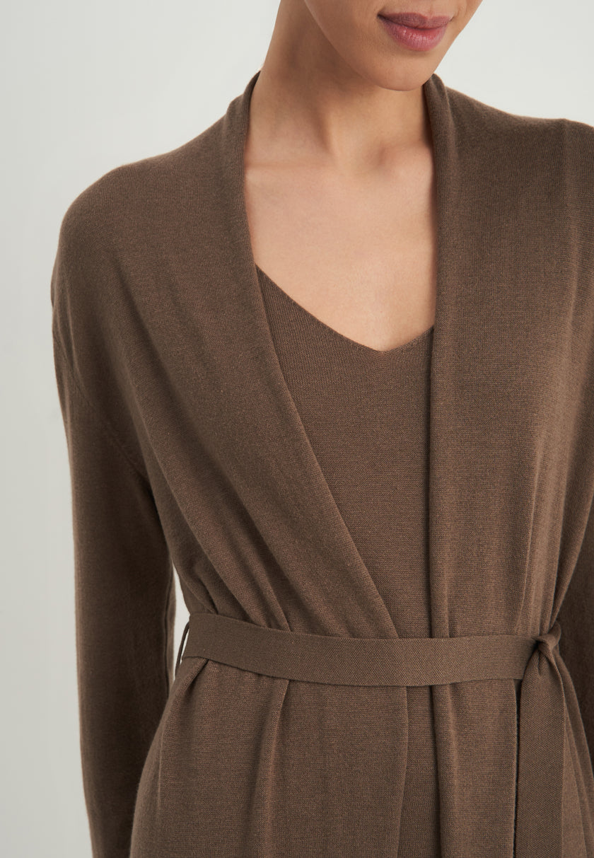 NARINA cardigan, warm gray