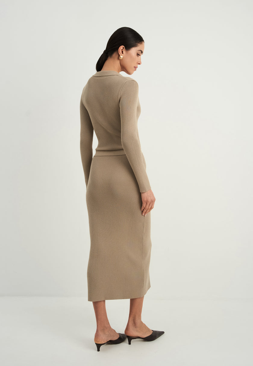 ADEL dress, taupe