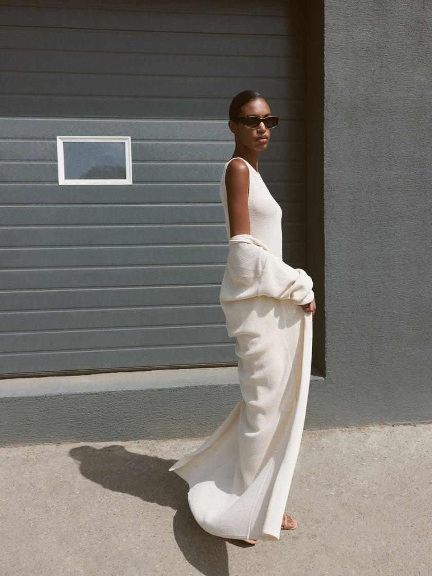 MANOLO cardigan, champagne