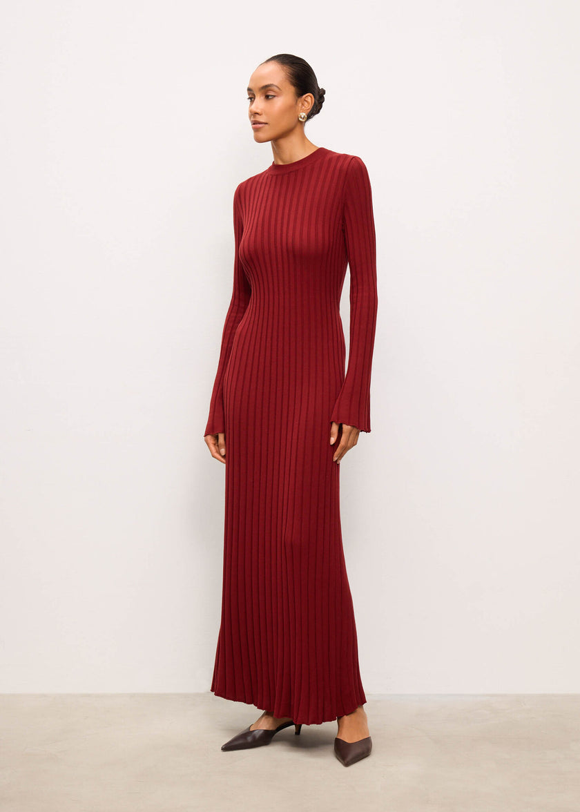 ZEENA dress, burgundy