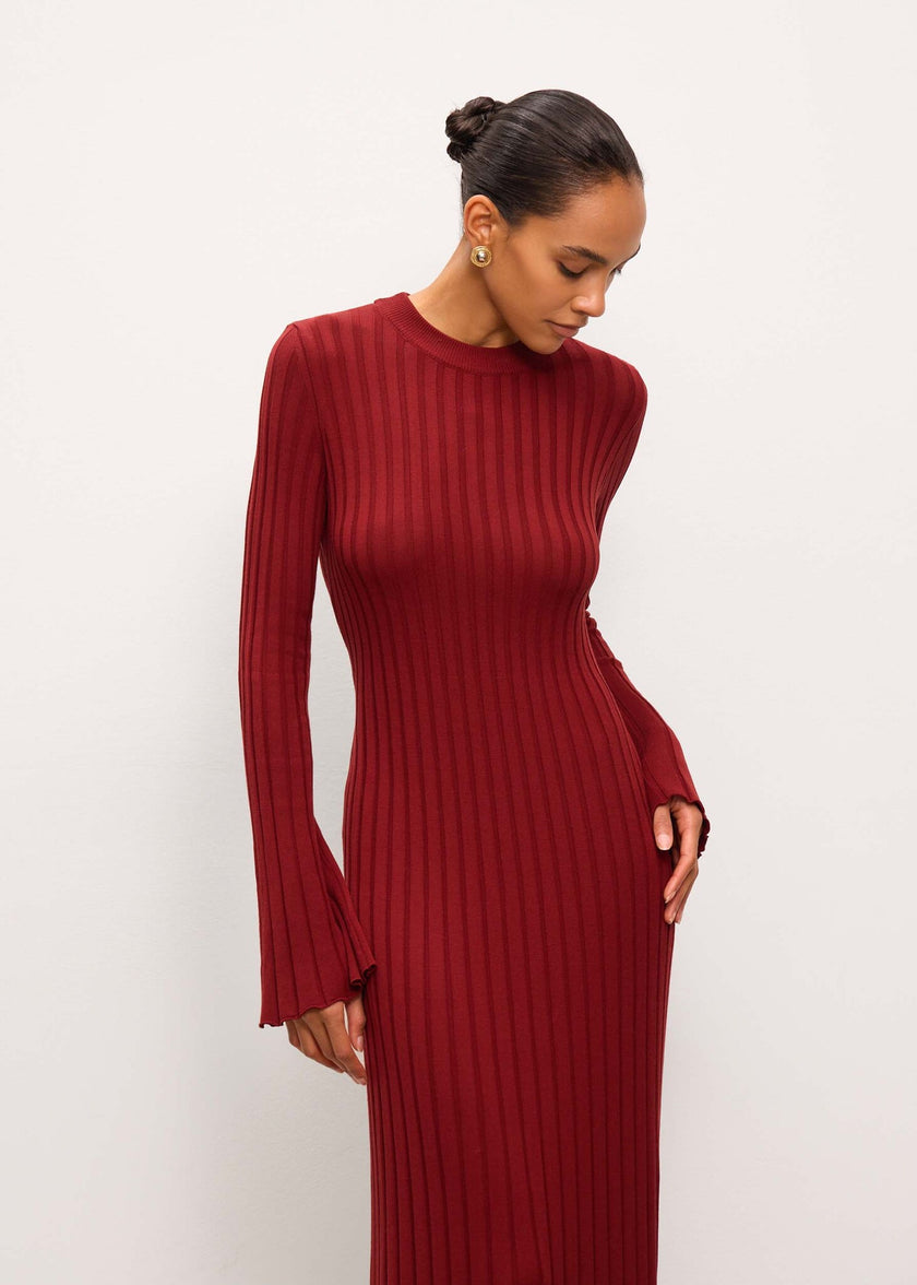 ZEENA dress, burgundy