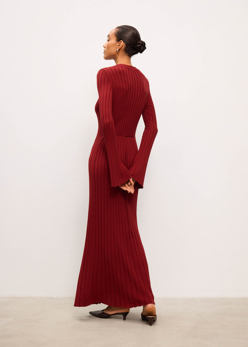 ZEENA dress, burgundy
