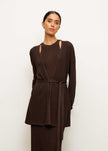 KHAYAL cardigan, dark chocolate