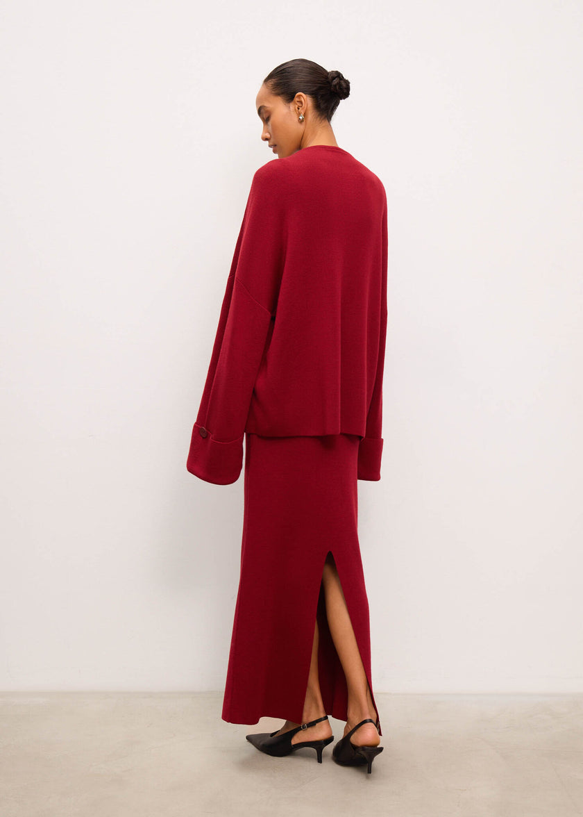 MOLLY cardigan, burgundy